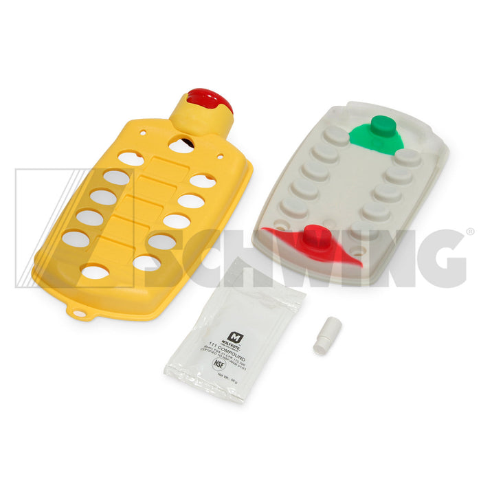 Oper - E-Stop T110E Yellow Top | Weight: 2 lbs | Dimensions: 225 X 145 X 40 MM