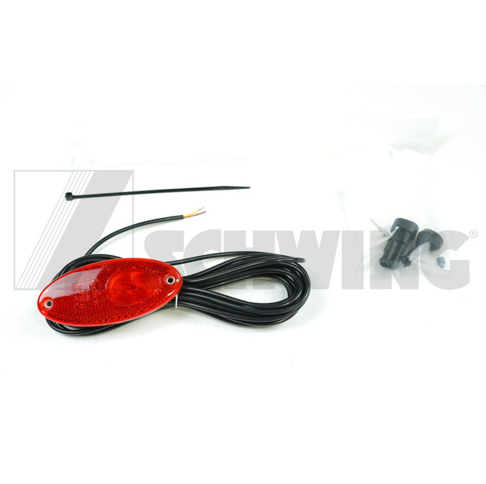 Side Marker Lamp 12V Red, Cpl. | Weight: 2 lbs