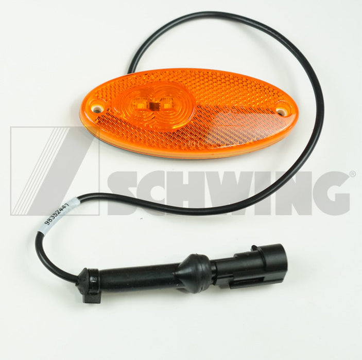 Side Marker Lamp 12V Yellow, Cpl. | Weight: 2 lbs