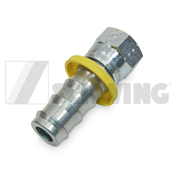 Fitting - 3/4-16 Jic Fem X 5/8 Hose Barb | Weight: 2 lbs | Dimensions: 63 X 32 X 32 MM