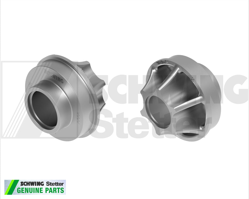 Piston Shaft Dn230-2Hole, Finished Part | Weight: 11 lbs | Dimensions: 225 X 225 X 161