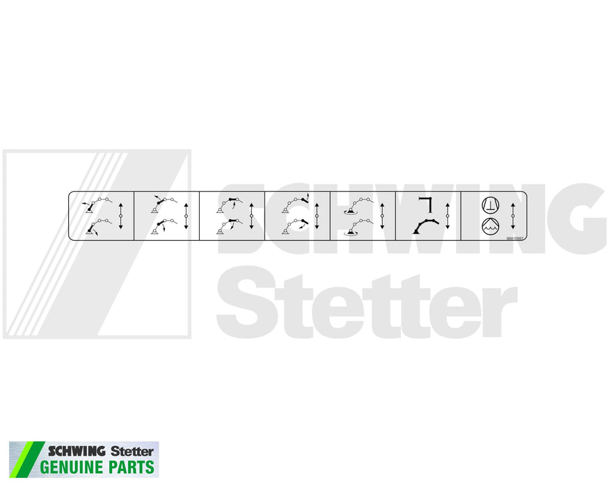 Function Label -Bz- Mast S24X, S34X, | Weight: 2 lbs | Dimensions: 347 X 37 X 0,2
