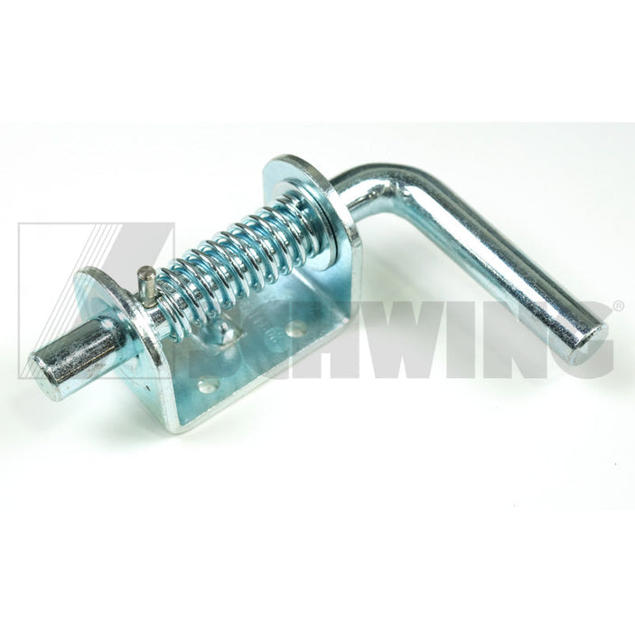 Spring Bolt -Latch 3/4" Zinc | Weight: 3 lbs | Dimensions: 50 X 100 X 100