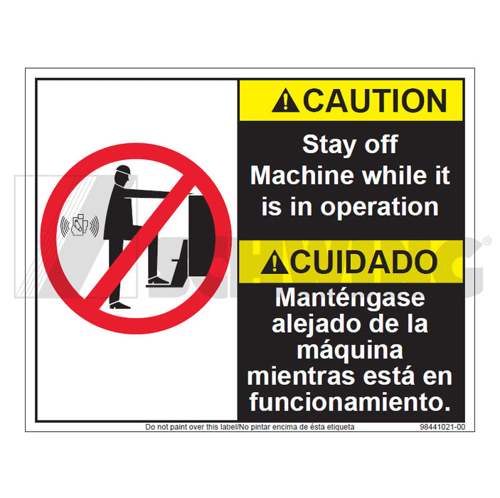 Decal -Caution - Stay Off-Lb-1226 | Weight: 1 lbs