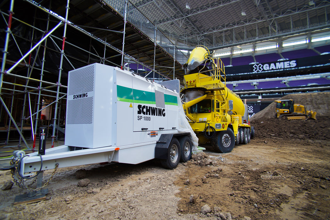 Schwing SP 1000 HP Concrete Pump | Trailer-Mounted High-Performance Solution