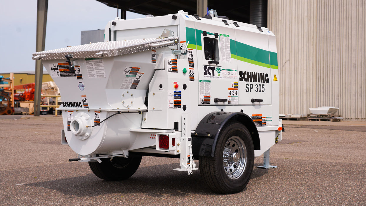 Schwing SP 305 Trailer-Mounted Concrete Pump | Tier 4 Final Engine