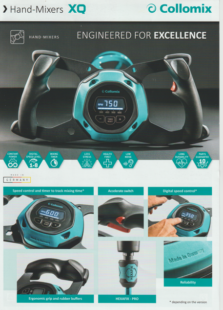 XQ1 Collomixer Hand-Held Mixer (Without Paddle) | SKU: ER 29120