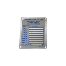 McNeilus 0214613 – Placard, PSI, BM / Pshr, 3-10.5YD