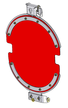 McNeilus 1525558 – Rock Blocker, Main Chute, Orange, Assembly