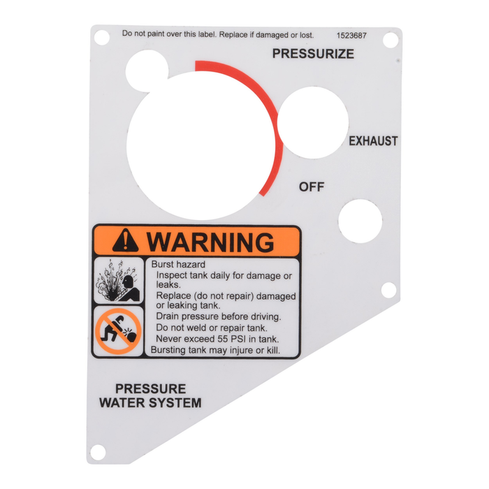 McNeilus 1523687 – Sign, Safe, Warn, Water SYS Pres, 97