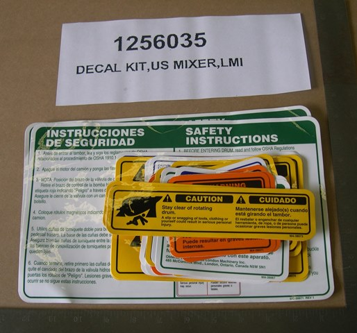 McNeilus 1256035 – Decal Kit, US Mixer, LMI