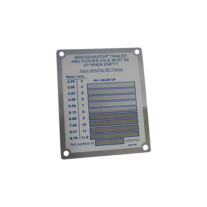 McNeilus 1257135 – Label, 3-11.5 YD BM PSI