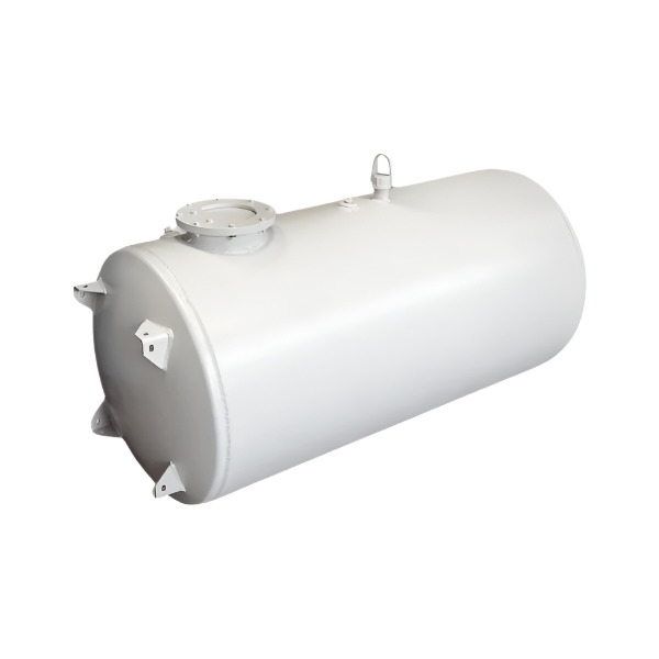 CON-TECH MANUFACTURING 151770 – 125 Gallon Steel Water TANK..UNIVERSAL Side OR Cross Mount Painted WHITE..26" Diameter X...