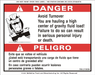 McNeilus 0215099 – Sign, Safe, Dang, Avoid Turnover